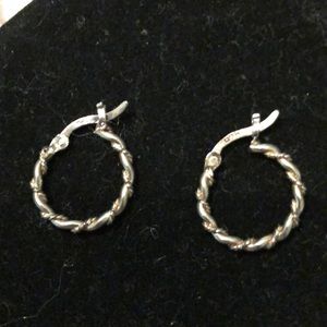 Silver hoop earrings